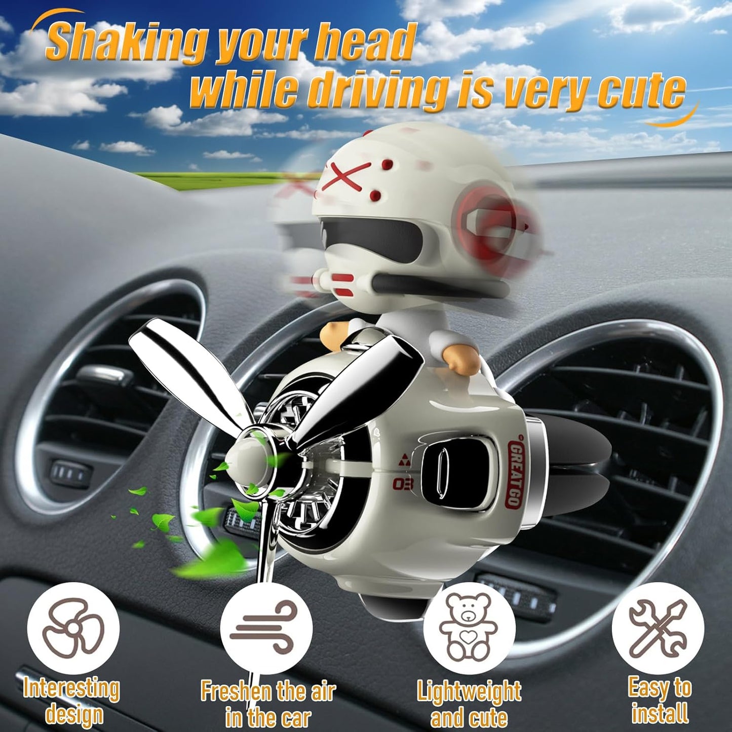 Spinning Bear Car Air Freshener