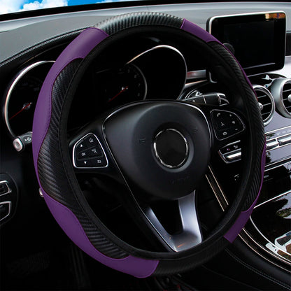 PU Leather Steering Wheel Cover for 14.5–15 Inch Wheels