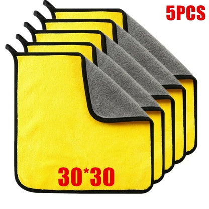 1/2/6 Pack Car Cleaning Cloth Professional Cleaning Car Wiping Microfiber Towel Car Wash Towel Accessories